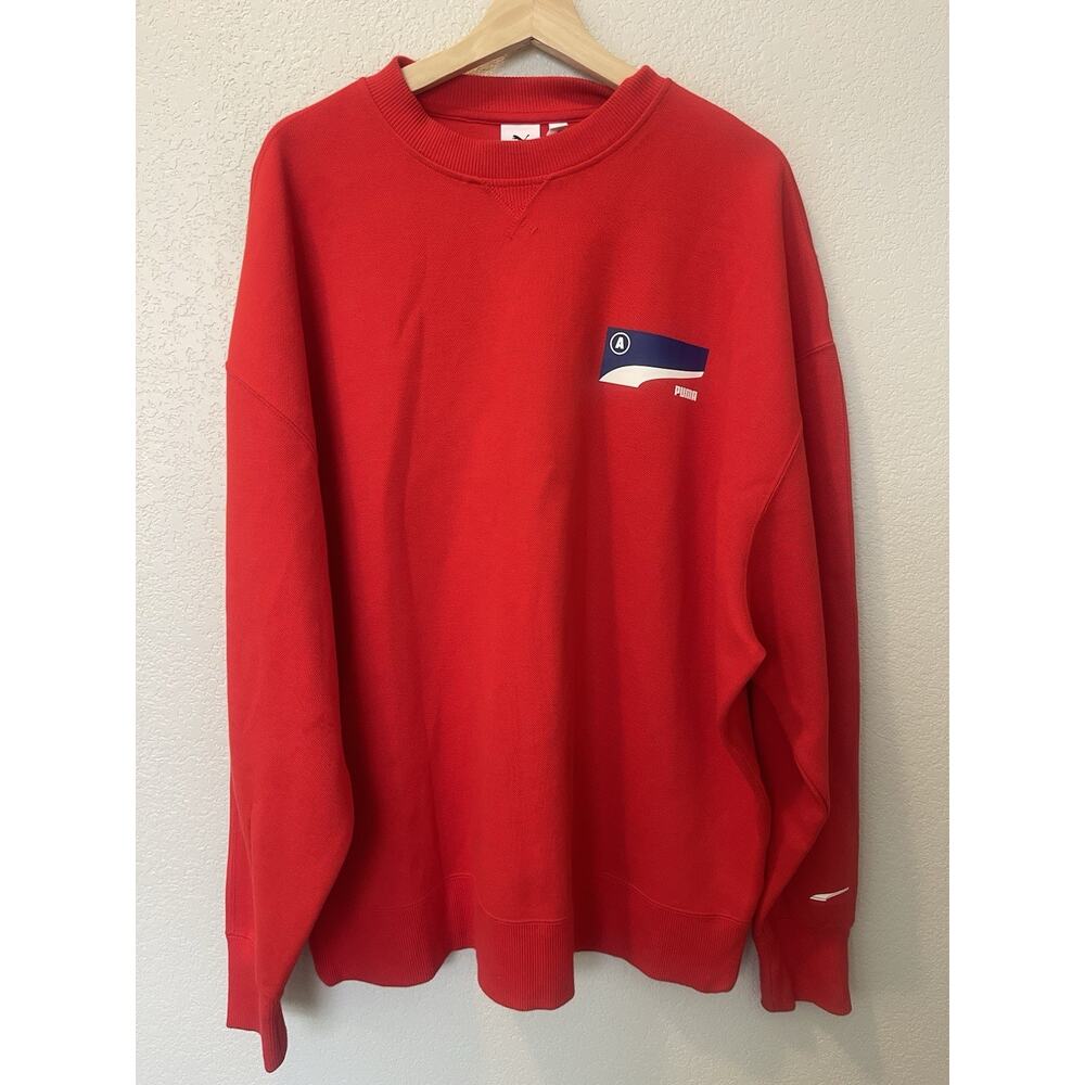 Puma Puma X Ader Error Crew Mens Red Long Sleeve … - image 2